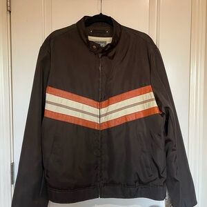 Wilsons Leather Dark Brown with Orange and White Accents